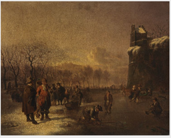 Scene on the Ice by Adriaen van de Velde