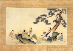 Scholars Enjoying Tea by Nakabayashi Chikkei