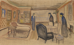 Set Design for Henrik Ibsen's "Ghosts" by Edvard Munch