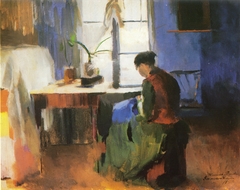 Sewing Woman by Harriet Backer