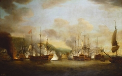 Sir Charles Knowles's Attack on Port Louis by Richard Paton