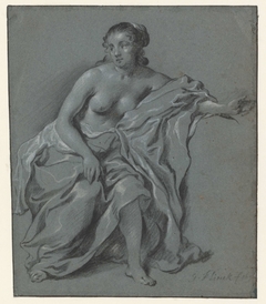 Sitting Female nude by Govert Flinck