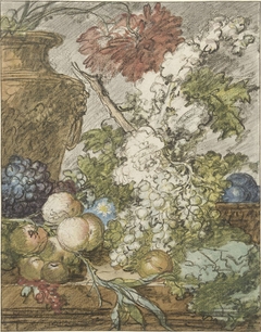 Sketch for a Still Life of Fruit and Flowers by Jan van Huysum