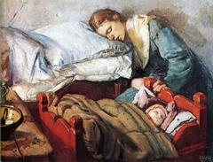 Sleeping Mother by Christian Krohg