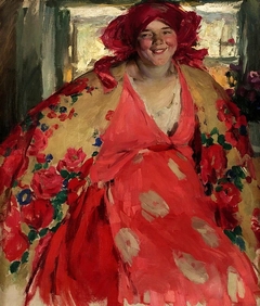 Smiling girl by Abram Arkhipov