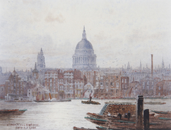 St Paul's from Bankside by Frederick Edward Joseph Goff