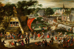 St. Sebastian fair in a Flemish village by Jacob Savery I