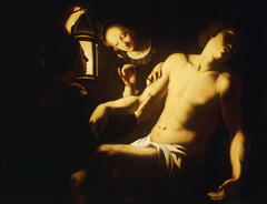 St. Sebastian Tended to by St. Irene by Trophime Bigot