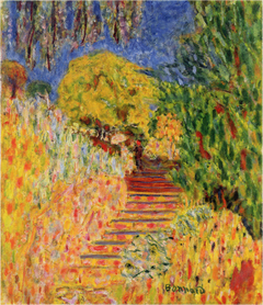 Stairs with Mimosa by Pierre Bonnard