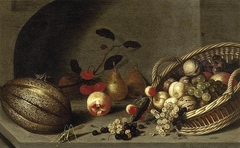 Still-Life of Fruit with a Basket by Ambrosius Bosschaert II