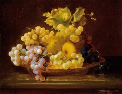 Still Life of Grapes by Ferenc Újházy