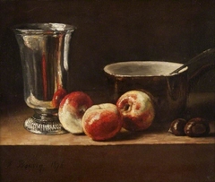 Still Life with Apples and a Silver Goblet by François Bonvin