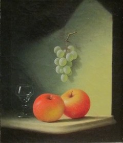 Still-life with Apples and Grapes by Edward Edmondson