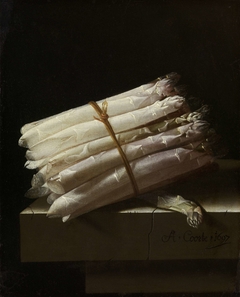 Still Life with Asparagus by Adriaen Coorte