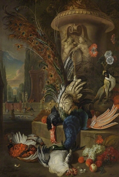 Still Life with Poultry and an Urn by Jan Weenix