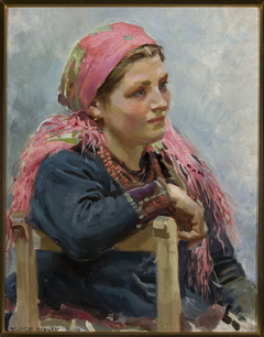 Study of a girl /Aniela Franczak/ by Wojciech Kossak