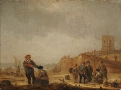 The Beach at the Tower of Egmont by Jan van Goyen