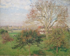 The Big Walnut Tree, Autumn Morning, Éragny by Camille Pissarro