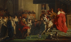 The Coronation of Maria de' Medici, a copy after Peter Paul Rubens by Nils Blommér