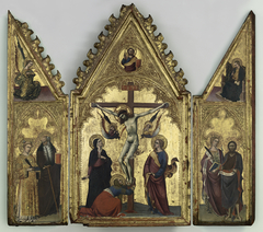 The Crucifixion, with Saints by Andrea Vanni