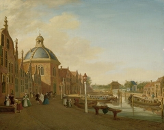 The Docking Basin in the Barge Canal in Leidschendam by Paulus Constantijn la Fargue