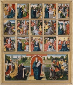 The Fifteen Mysteries and the Virgin of the Rosary by Anonymous