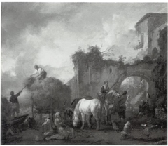 The Hay Wagon by Philips Wouwerman