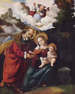 The Holy Family by Ludovico Mazzolino