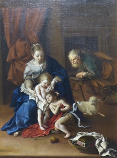 The Holy Family with young S John by Bartolomeo Guidobono