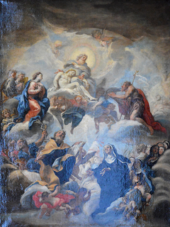 The Holy Trinity Adored by a Gathering of Saints by Anonymous