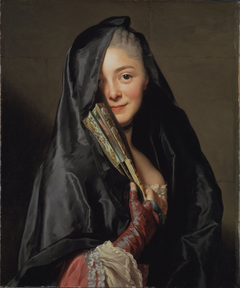 The Lady with a Fan, The Artist's Wife by Alexander Roslin