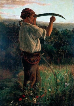 The Mower by Arthur Hughes