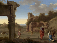 The Prophet Elijah and the Widow of Zarephath by Cornelius van Poelenburgh