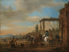 The Riding School by Philips Wouwerman