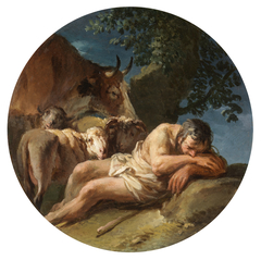 The Sleeping Shepherd by Christian Wilhelm Ernst Dietrich