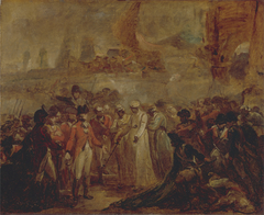 The Surrender of the Two Sons of Tipu Sahib, Sultan of Mysore, to Sir David Baird by Henry Singleton