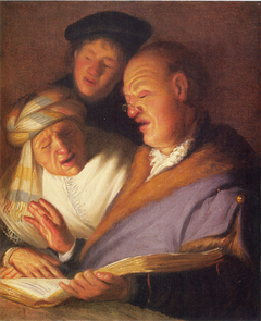 The Three Singers (Hearing) by Rembrandt