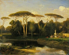 The Villa Doria Pamphilj, Rome by Alexandre-Gabriel Decamps