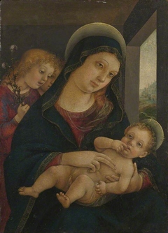 The Virgin and Child with Two Angels by Liberale da Verona