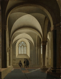 The westernmost bays of the south aisle of the Mariakerk in Utrecht by Pieter Jansz Saenredam