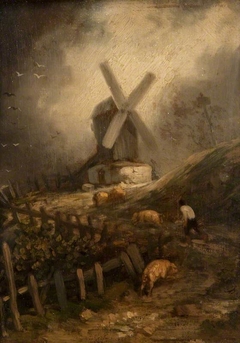 The Windmill by Charles Jacque