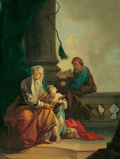 Unterweisung Mariens durch Joachim und Anna by Daniel Gran