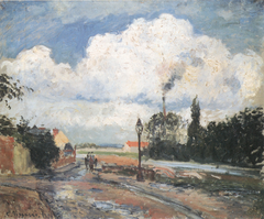 The Quai du Pothuis at Pontoise after Rain by Camille Pissarro