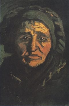 Head of a Peasant woman with Greenish Hood by Vincent van Gogh