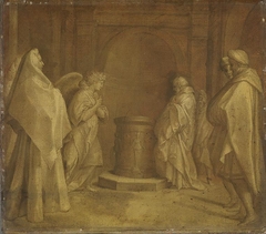 Verkündigung der Geburt Johannes (Kopie nach) by Andrea del Sarto