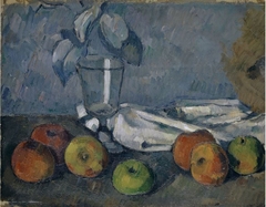 Verre et pommes by Paul Cézanne