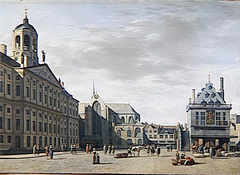 View of the Amsterdam City Hall by Gerrit Adriaenszoon Berckheyde