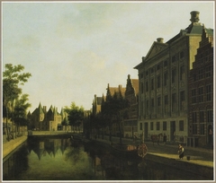 View of the Kloveniersburgwal with the Waag and the Trippenhuis, Amsterdam by Gerrit Adriaenszoon Berckheyde