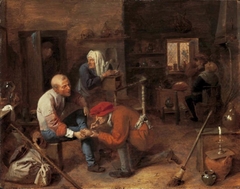 Village Barber's Shop by Adriaen Brouwer