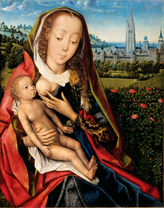 Virgin and Child in a Landscape by Master of the Legend of Saint Lucy